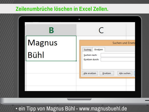 Microsoft Excel Zeilenumbruch entfernen